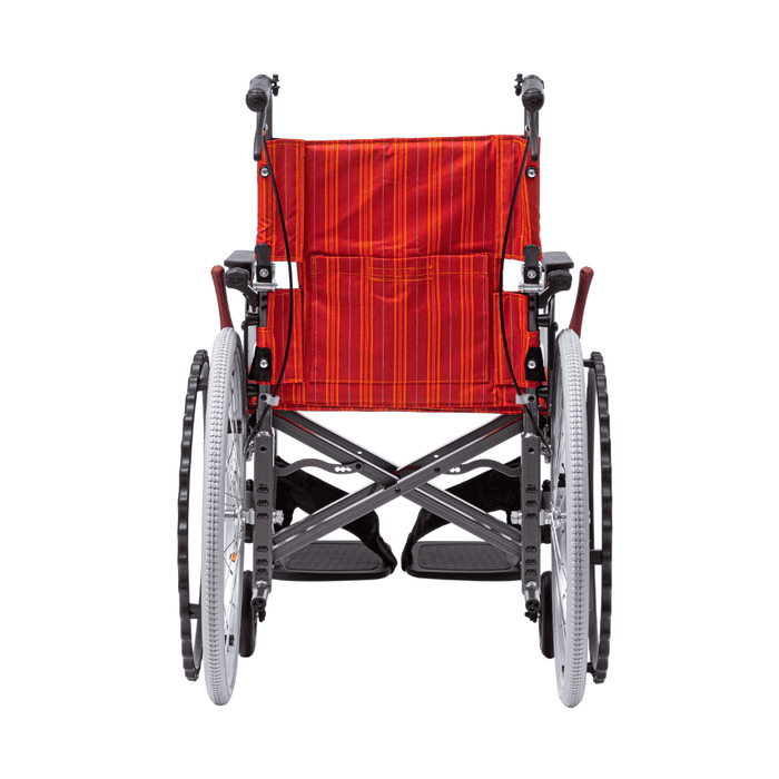 Kawamura Adjustable Height Elevating Wheelchair KMD-S22-45-SH (Orange Strip)