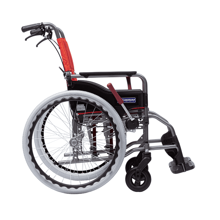 Kawamura Adjustable Height Elevating Wheelchair KMD-S22-45-SH (Orange Strip)