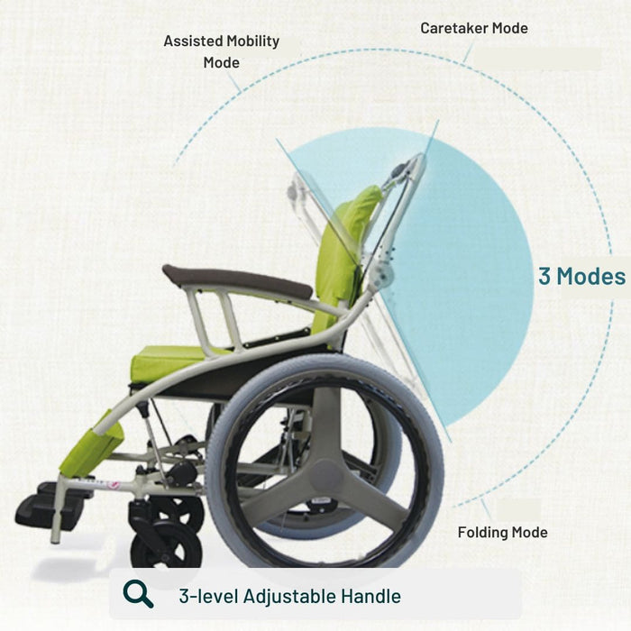 3-in-1 Rollator Walker Wheelchair | Kawamura AY18