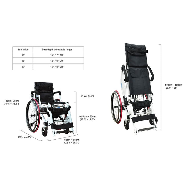 Leo II (Lightest Standing Wheelchair) - Asian Integrated Medical Sdn Bhd (ielder.asia)