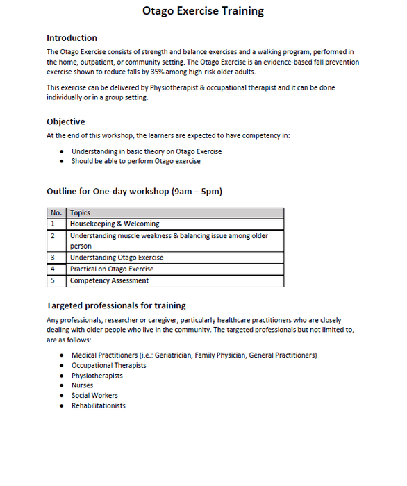 Otago Exercise Program