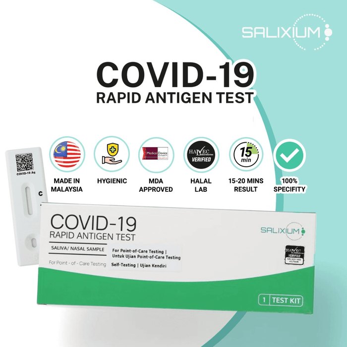 SALIXIUM COVID-19 RAPID ANTIGEN TEST Saliva (Home Self-Testing) Exp April 2025