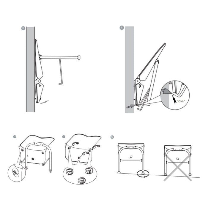 Wall Mounted Shower Seat | Etac Relax