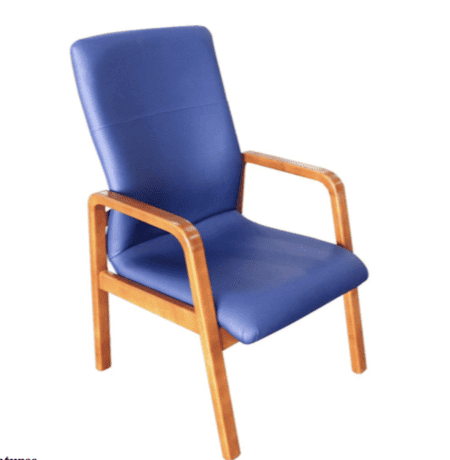 High Back Chair (PVC with solid wood) | iElder