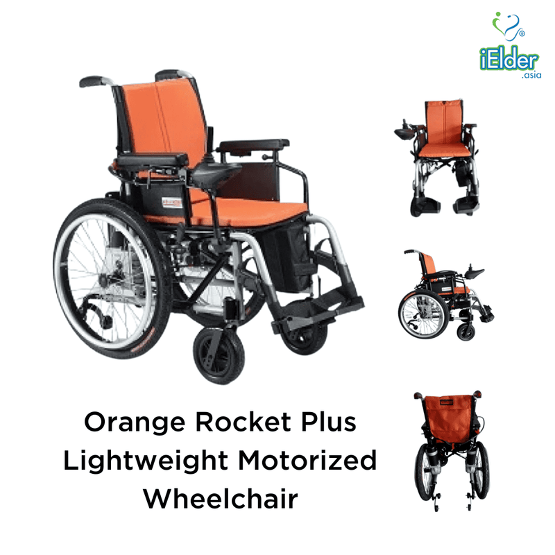 Orange Rocket Plus Lightweight Motorized Wheelchair