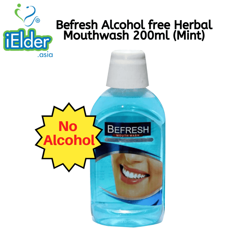 Befresh Alcohol free Herbal Mouthwash 200ml (Mint) - Asian Integrated Medical Sdn Bhd (ielder.asia)