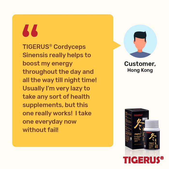 TIGERUS® Cordyceps Sinensis Fruiting Body (300mg x 60 Vegecaps) - Asian Integrated Medical Sdn Bhd (ielder.asia)