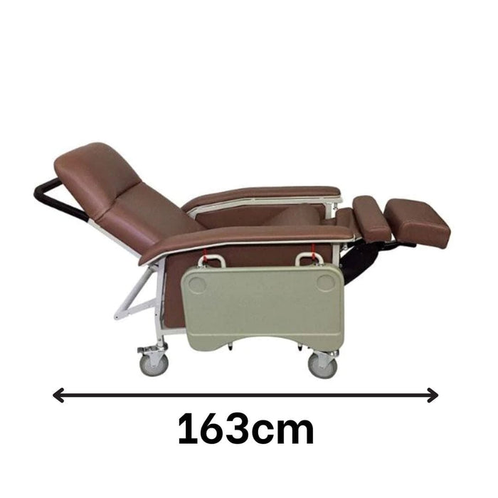 Mobile Recliner Geriatric Chair with Tray