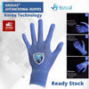 Sarung Tangan Fabrik Antimikrob Handax (Membunuh 99.9% Mikroorganisma Berbahaya) Biru 