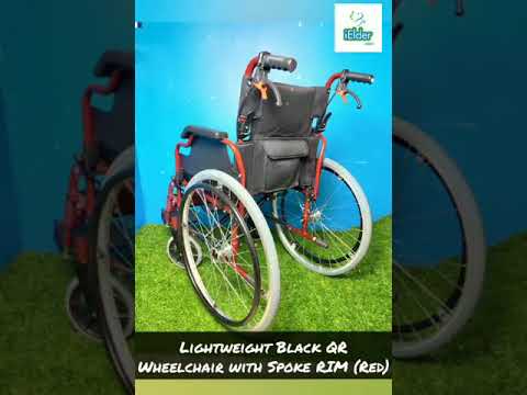 Lightweight Black QR Wheelchair with Spoke RIMS