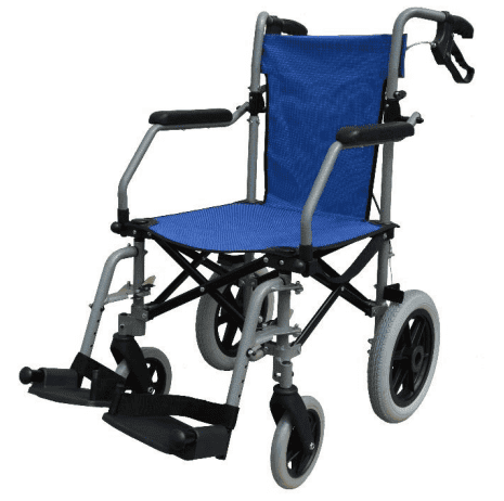 Lohas Wheelchair Blue Air Compact Lightweight Travel  w/ Bag 8.5kg (16") - Asian Integrated Medical Sdn Bhd (ielder.asia)